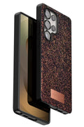 Onegif Samsung Galaxy S25 Ultra Uyumlu Bright Simli Kapak - Derin Mor