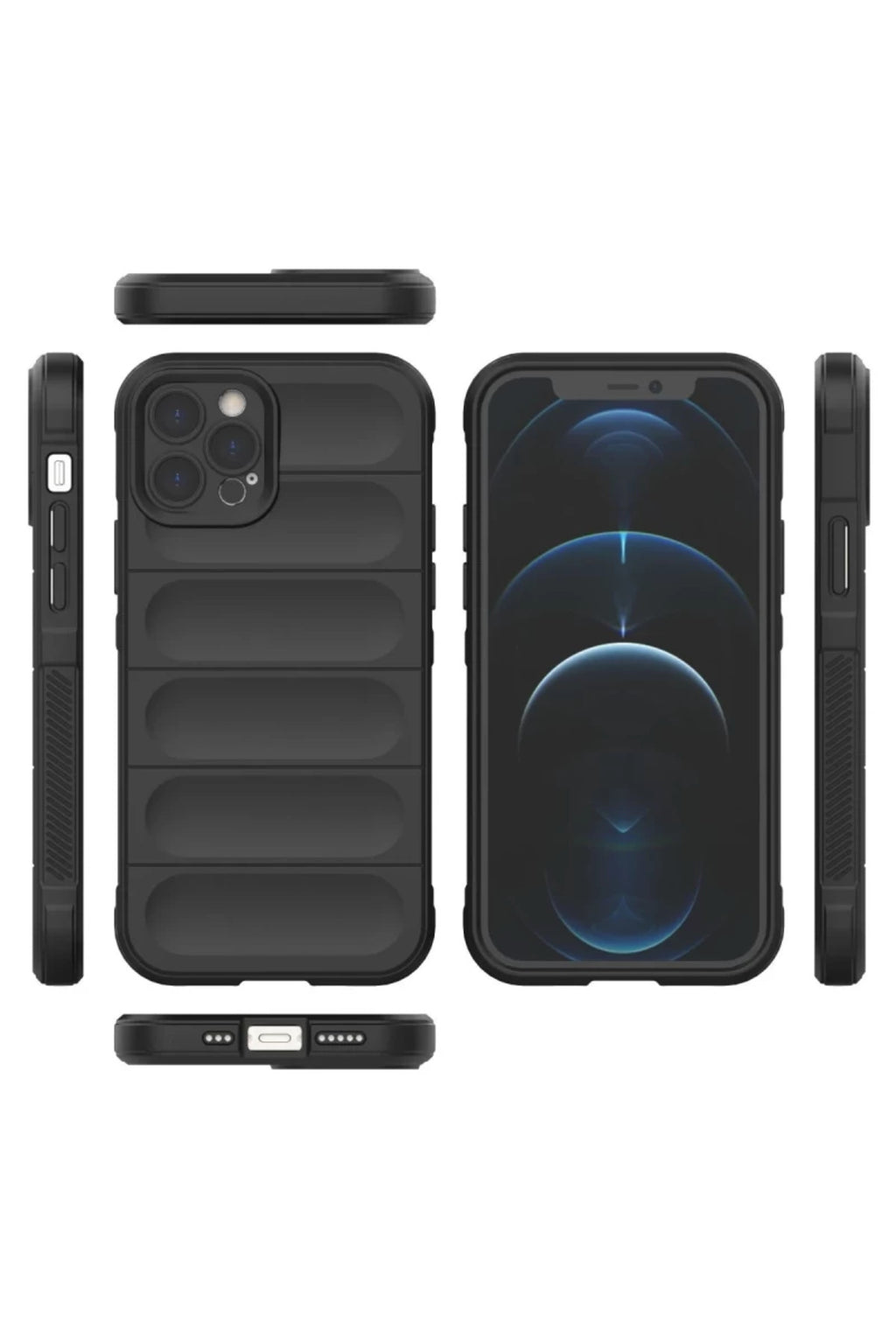 Apple iPhone 12 Pro Uyumlu Kılıf Optimum Silikon - Siyah