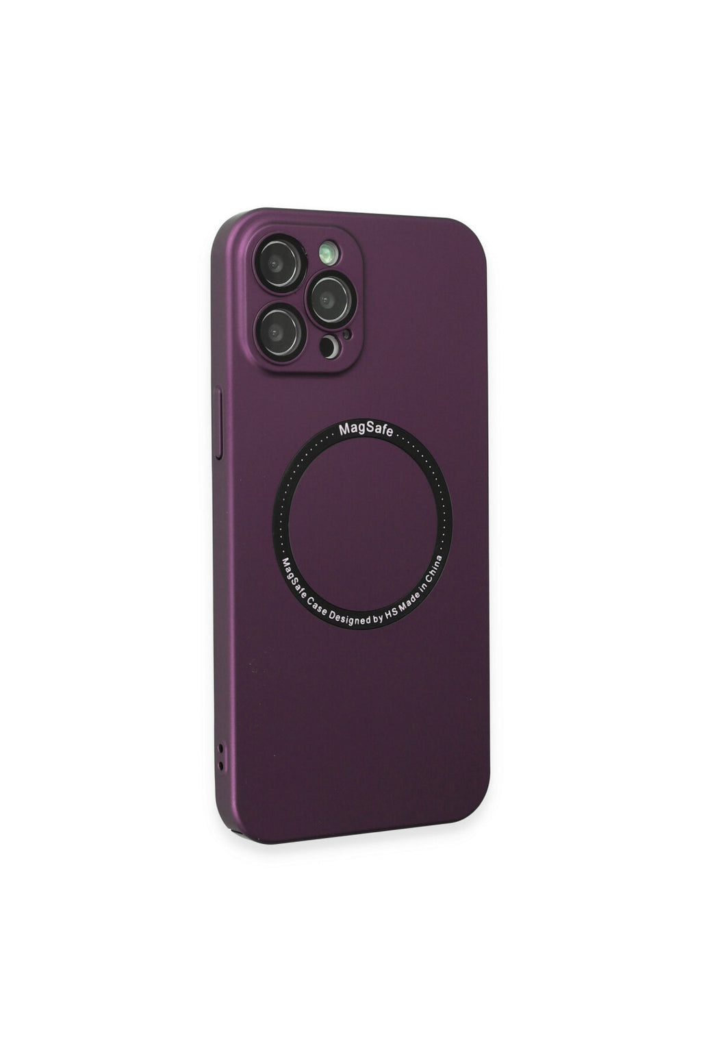 Apple iPhone 12 Pro Uyumlu Kılıf Jack Magneticsafe Lens Silikon - Mürdüm