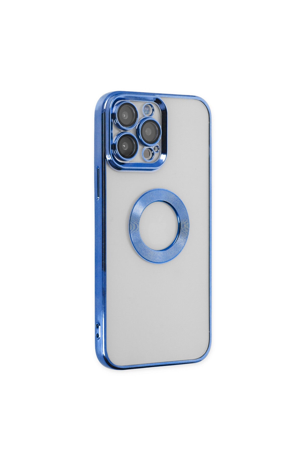 Apple iPhone 14 Pro Max Uyumlu Kılıf Slot Silikon - Mavi