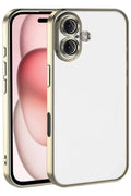 Apple iPhone 17 Uyumlu Lensli Silikon - Gold