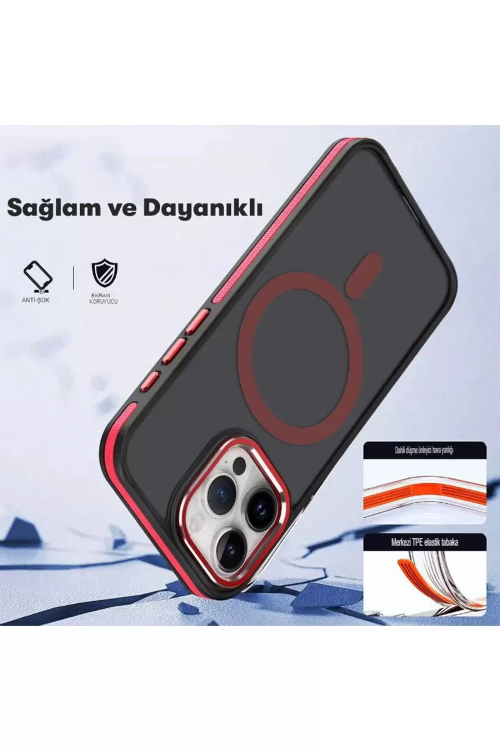 Joko Apple iPhone 15 Pro Max Uyumlu Winner Magsafe Kapak - Lacivert