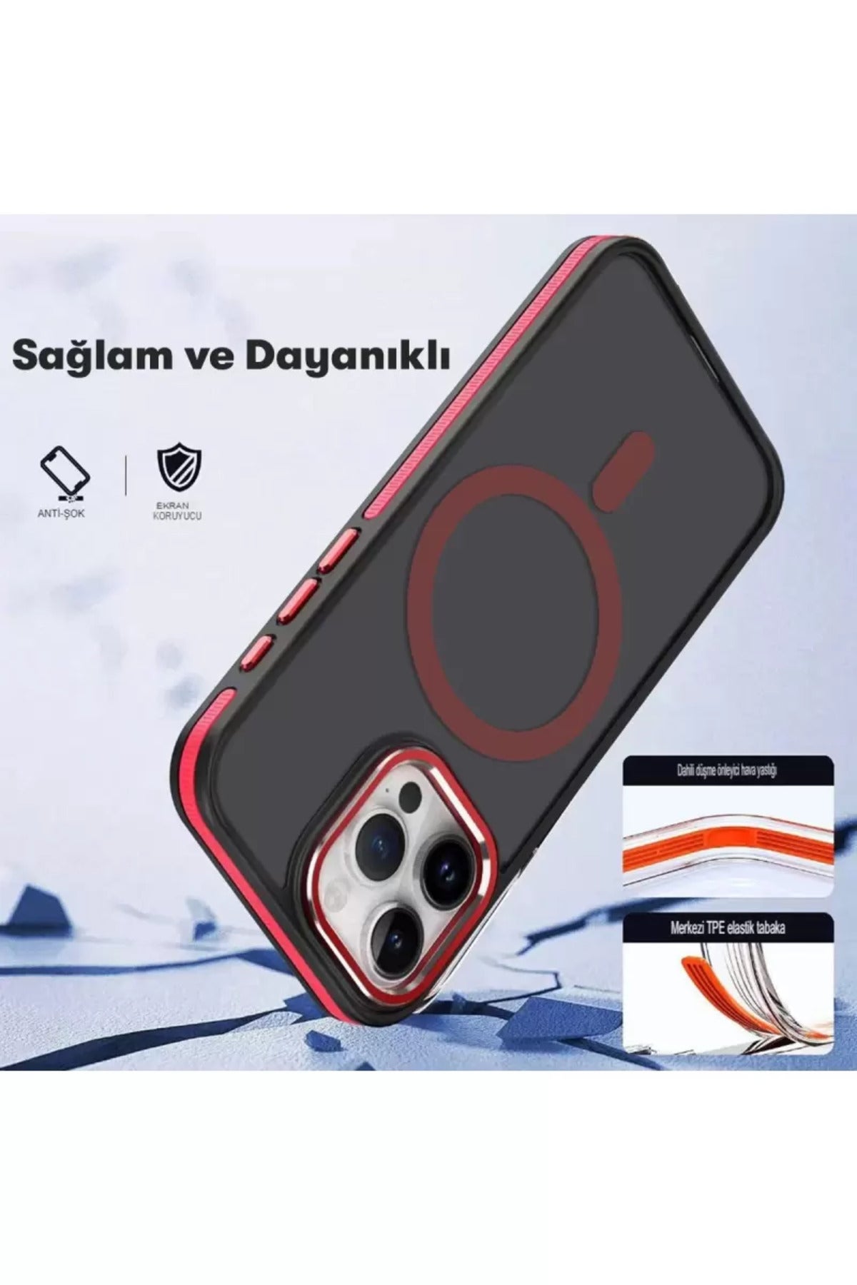 Joko Apple iPhone 15 Pro Max Uyumlu Winner Magsafe Kapak - Lacivert