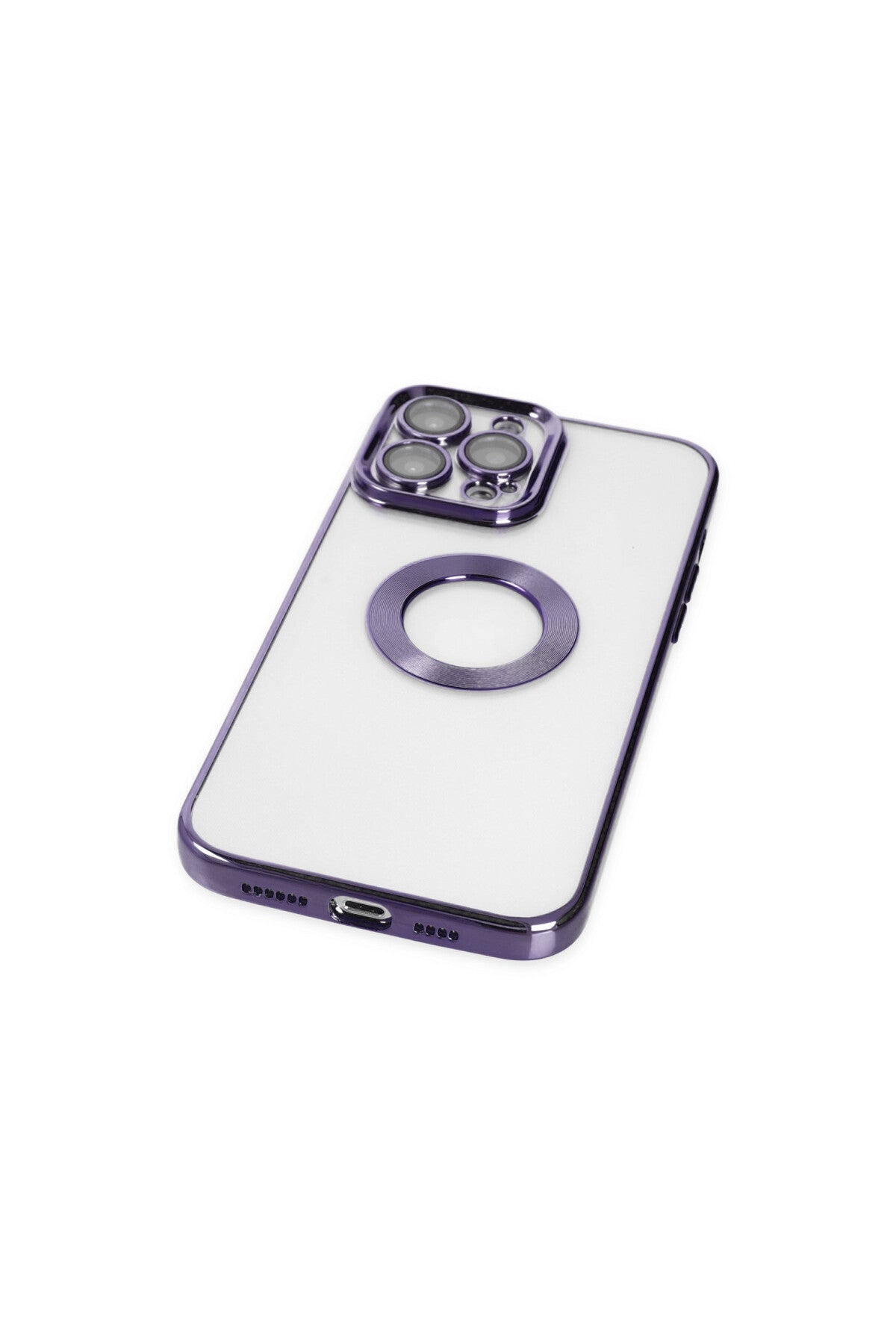Apple iPhone 14 Pro Max Uyumlu Kılıf Slot Silikon - Mor