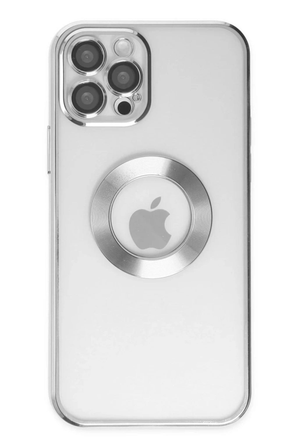 Apple iPhone 12 Pro Uyumlu Kılıf Slot Silikon - Gümüş