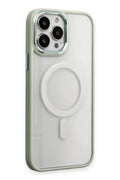 Apple iPhone 15 Pro Uyumlu Kılıf Room Magneticsafe Silikon - Su Yeşili