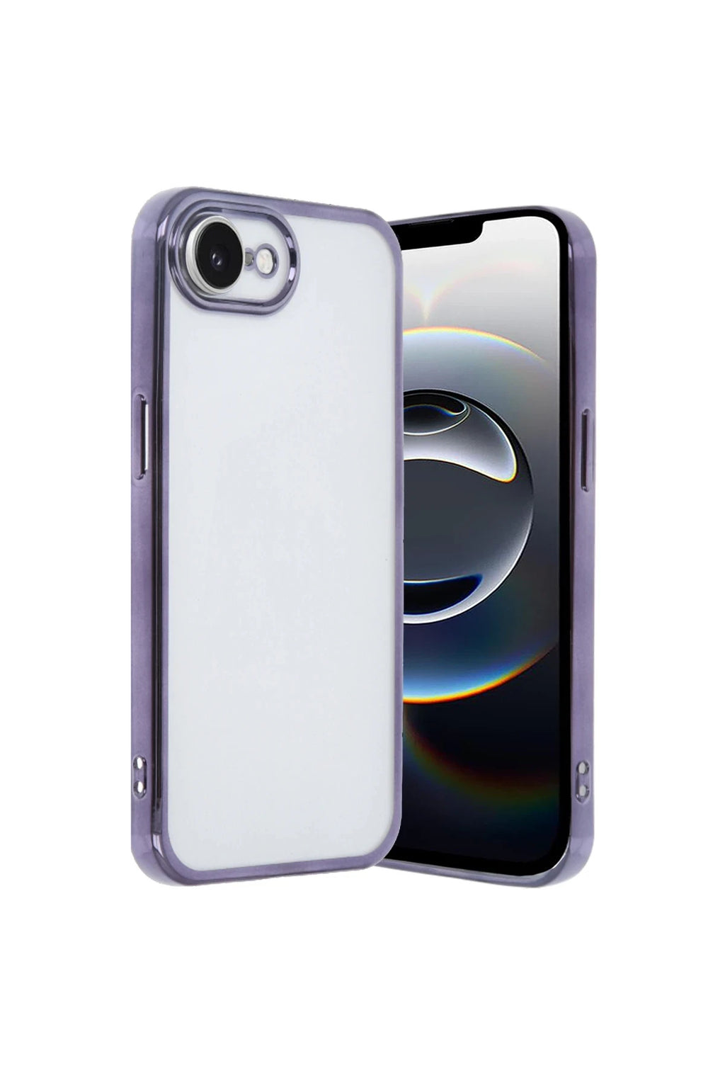 Apple iPhone 16E Uyumlu Kılıf Lensli Silikon - Mor