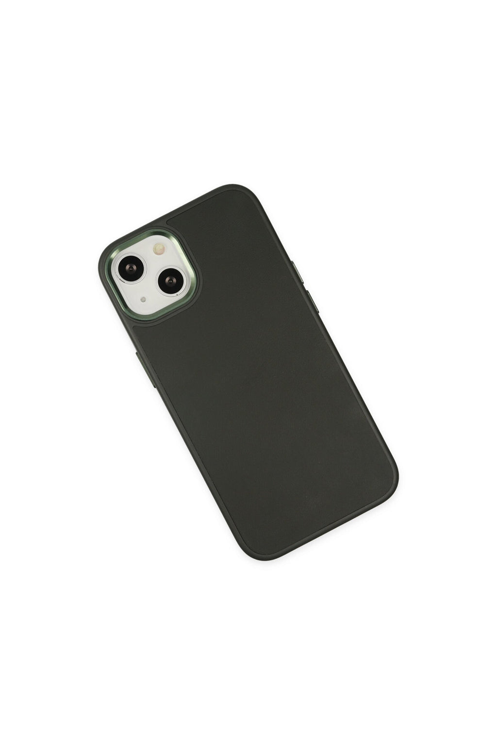 Apple iPhone 14 Plus Uyumlu Kılıf Asya Deri Silikon - Koyu Yeşil