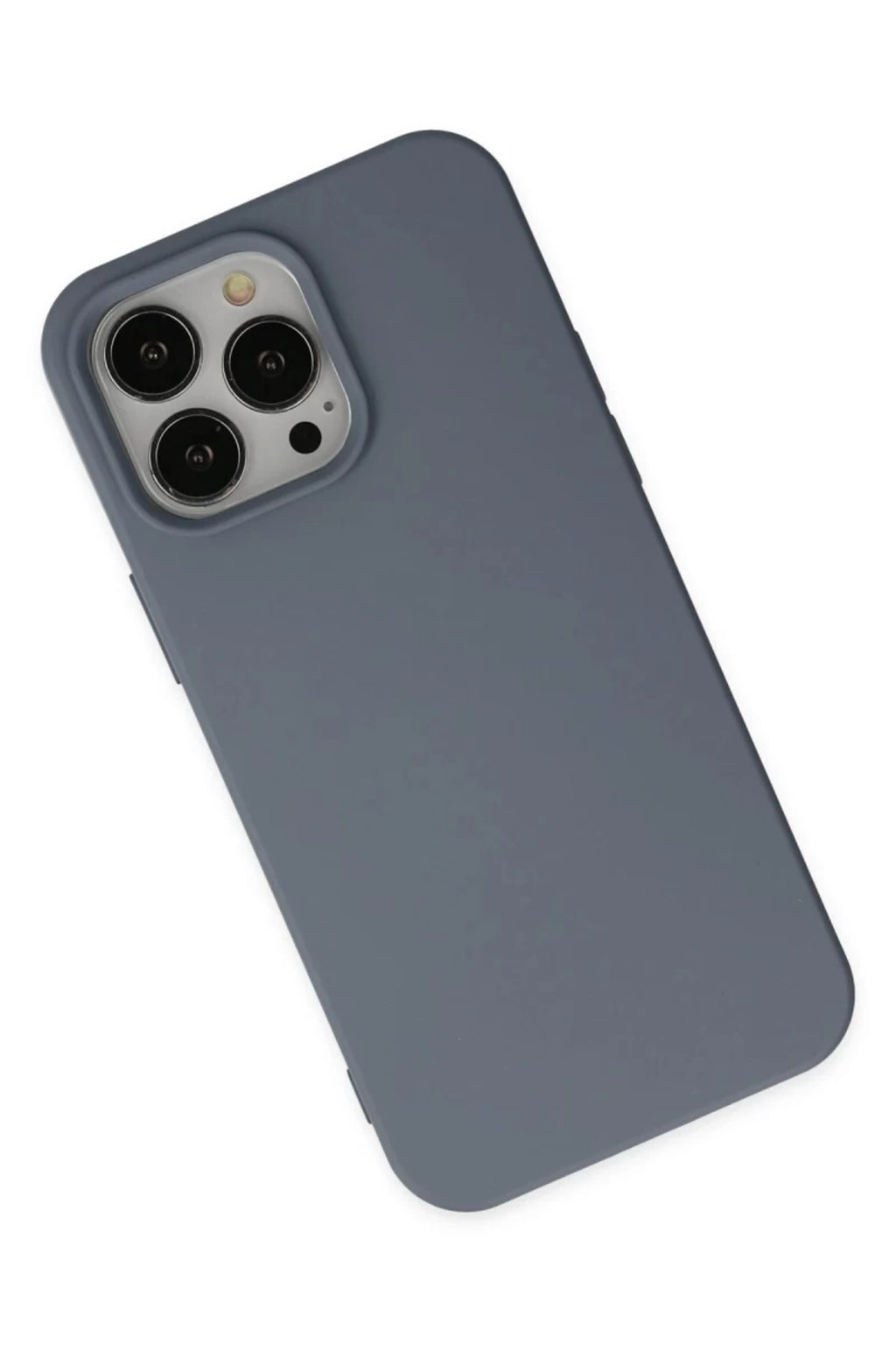 Apple iPhone 15 Pro Max Uyumlu Kılıf Nano içi Kadife Silikon - Gri