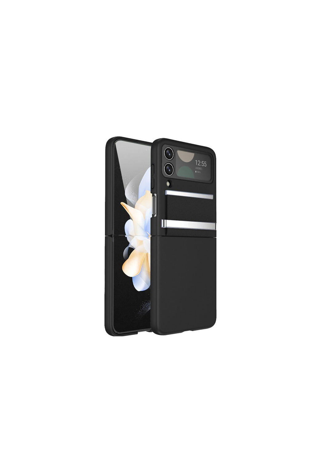 Samsung Galaxy Z Flip 3 Kılıf Belt Flip Kapak - Siyah
