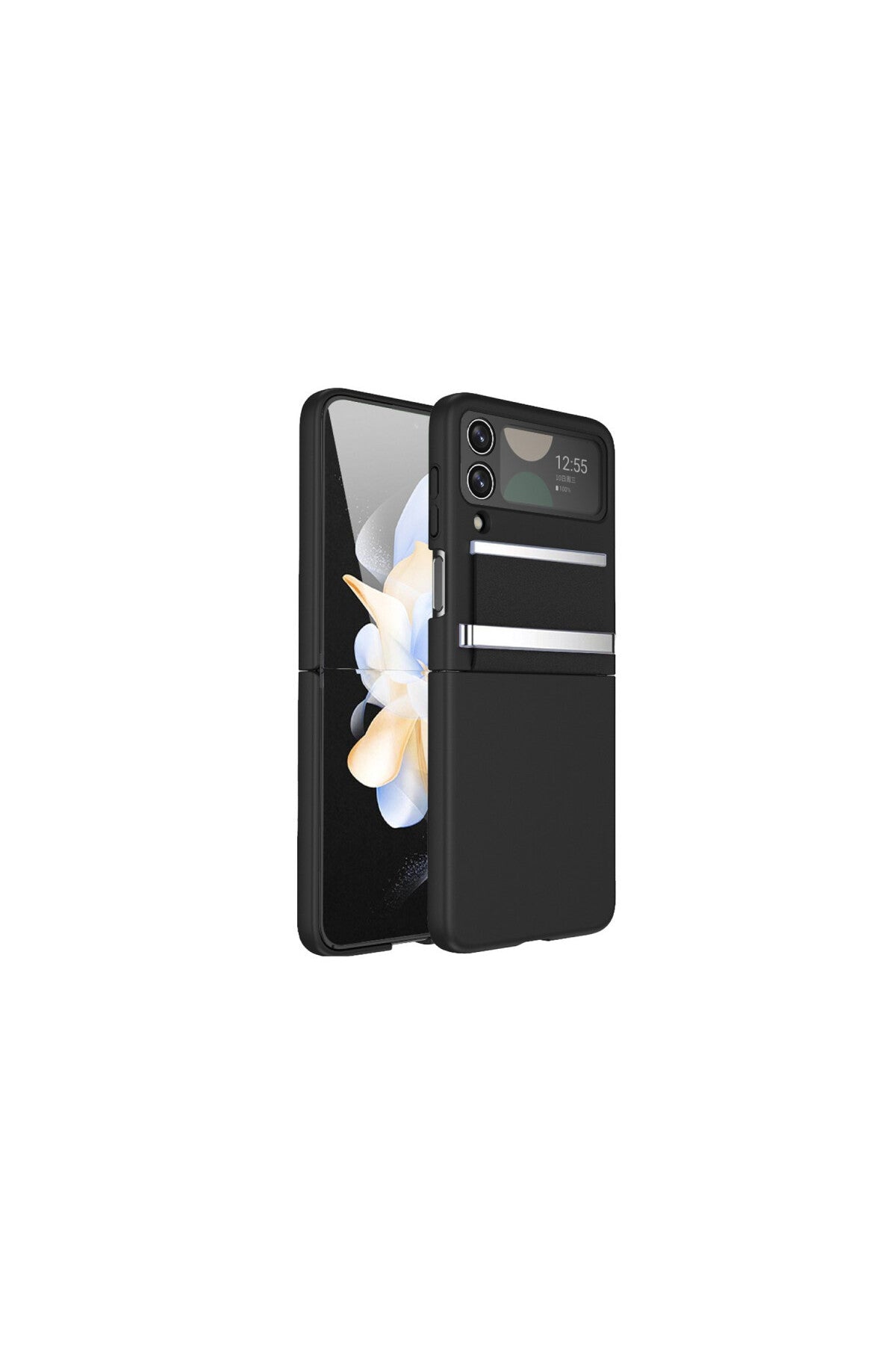 Samsung Galaxy Z Flip 3 Kılıf Belt Flip Kapak - Siyah