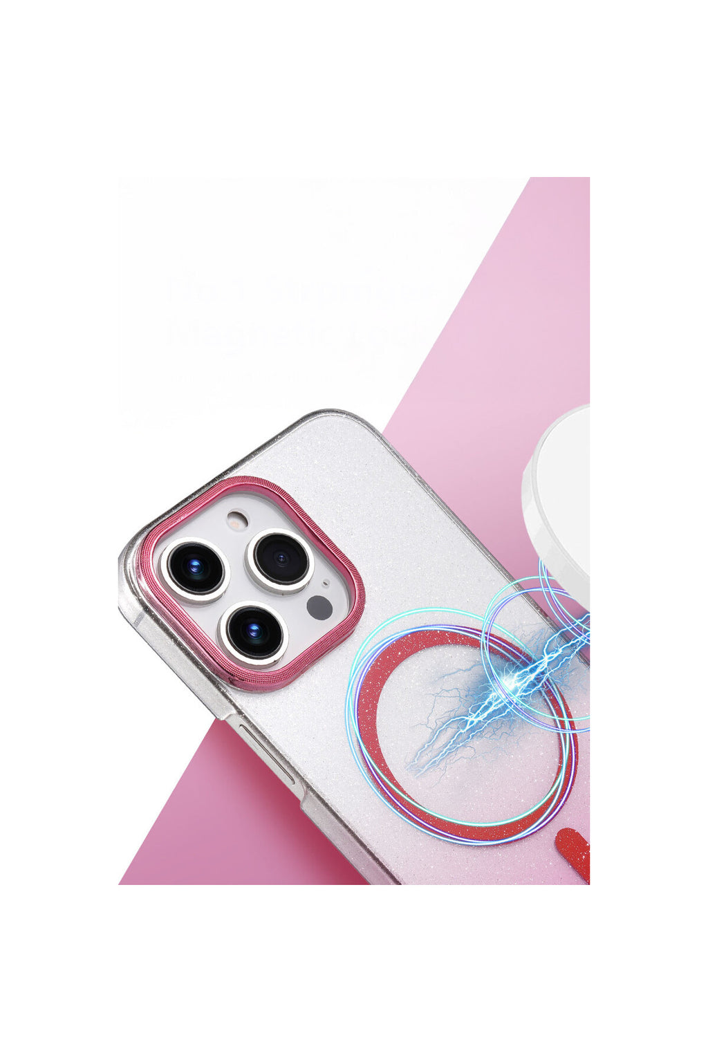 Apple iPhone 16 Pro Uyumlu Glossy Magsafe Kapak - Pembe
