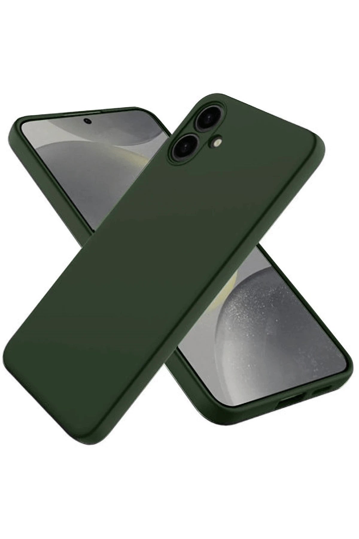 Samsung Galaxy A06 Uyumlu Kılıf First Silikon - Koyu Yeşil