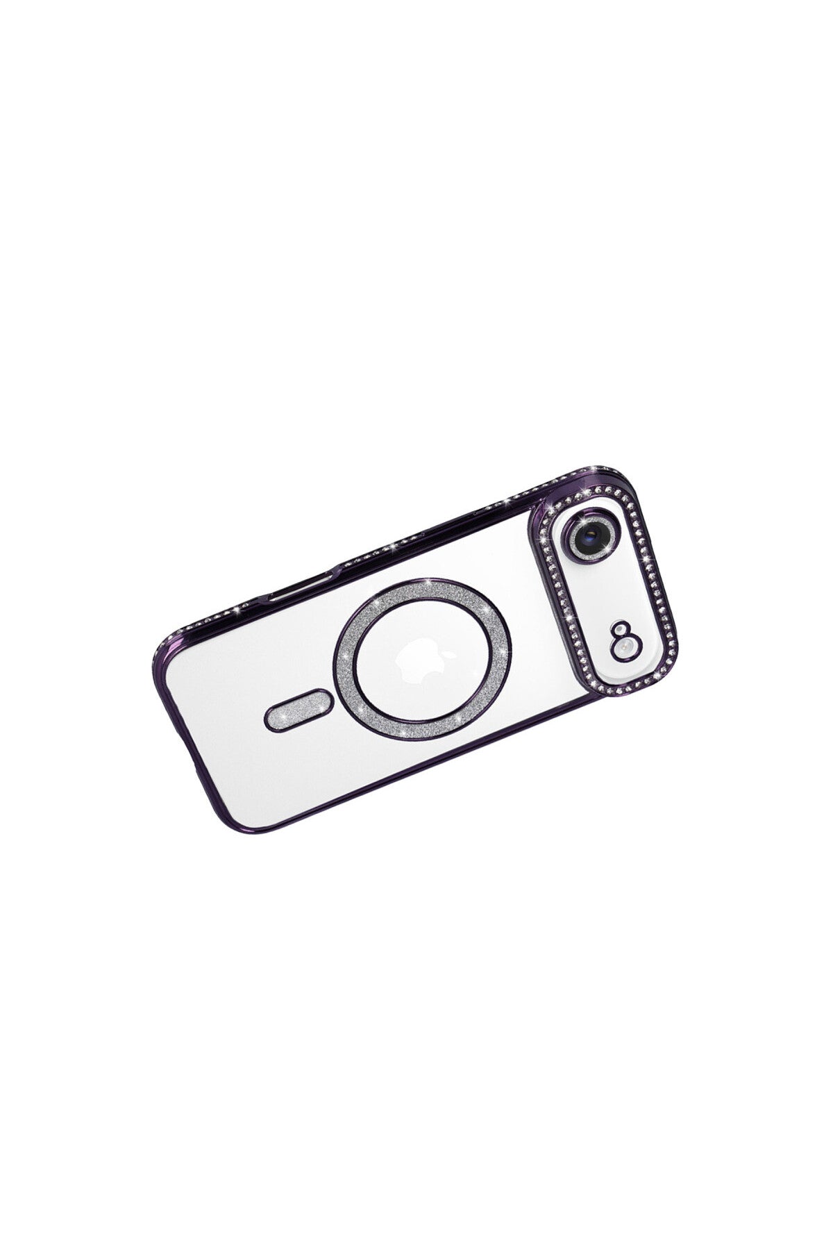 Apple iPhone 17 Air Uyumlu Joke Simli Magneticsafe Kılıf - Derin Mor