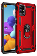 Samsung Galaxy M31S Uyumlu Kılıf Sofya Yüzüklü Silikon Kapak - Kırmızı