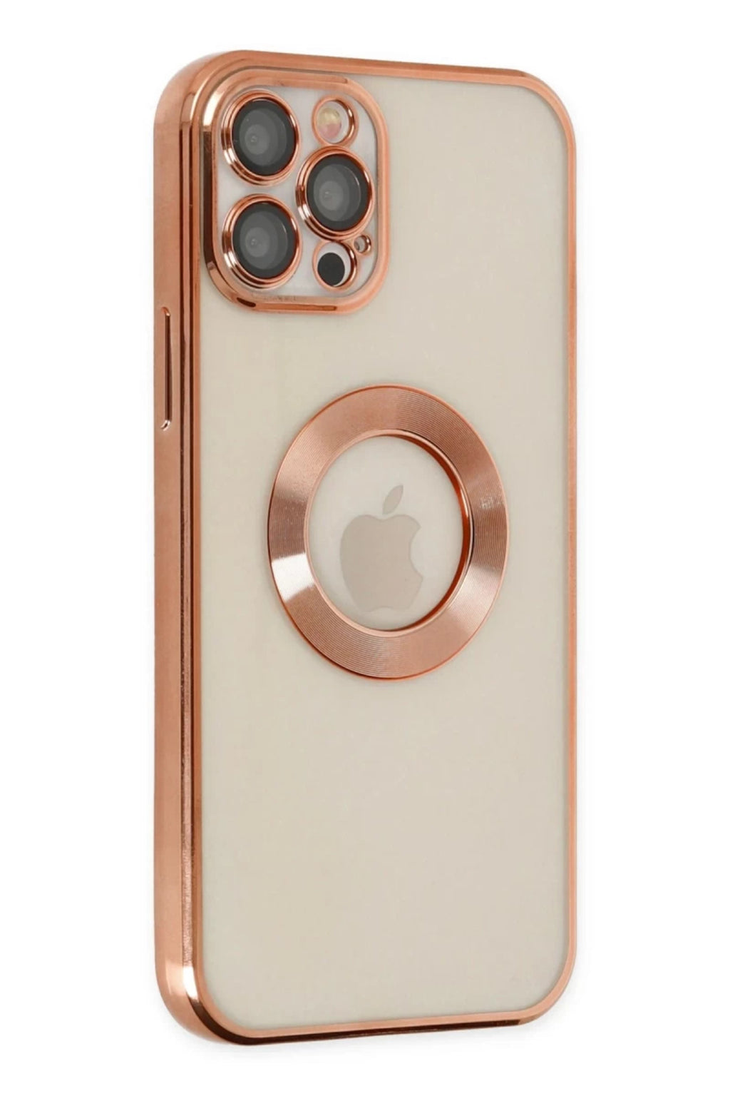 Apple iPhone 12 Pro Uyumlu Kılıf Slot Silikon - Rose Gold