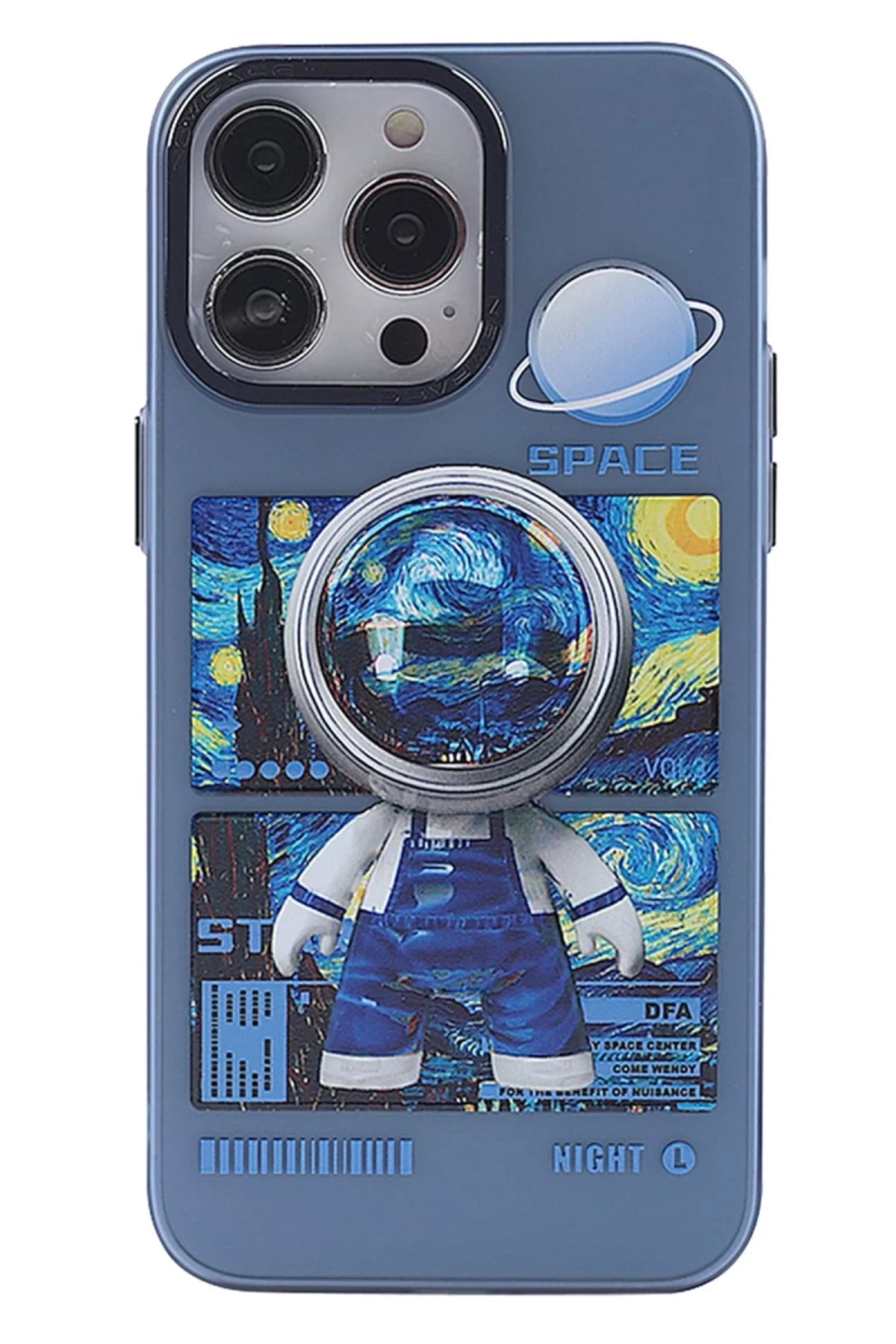 Apple iPhone 14 Pro Max Uyumlu Kılıf Prada Desenli Kapak - Prada Mavi - 1