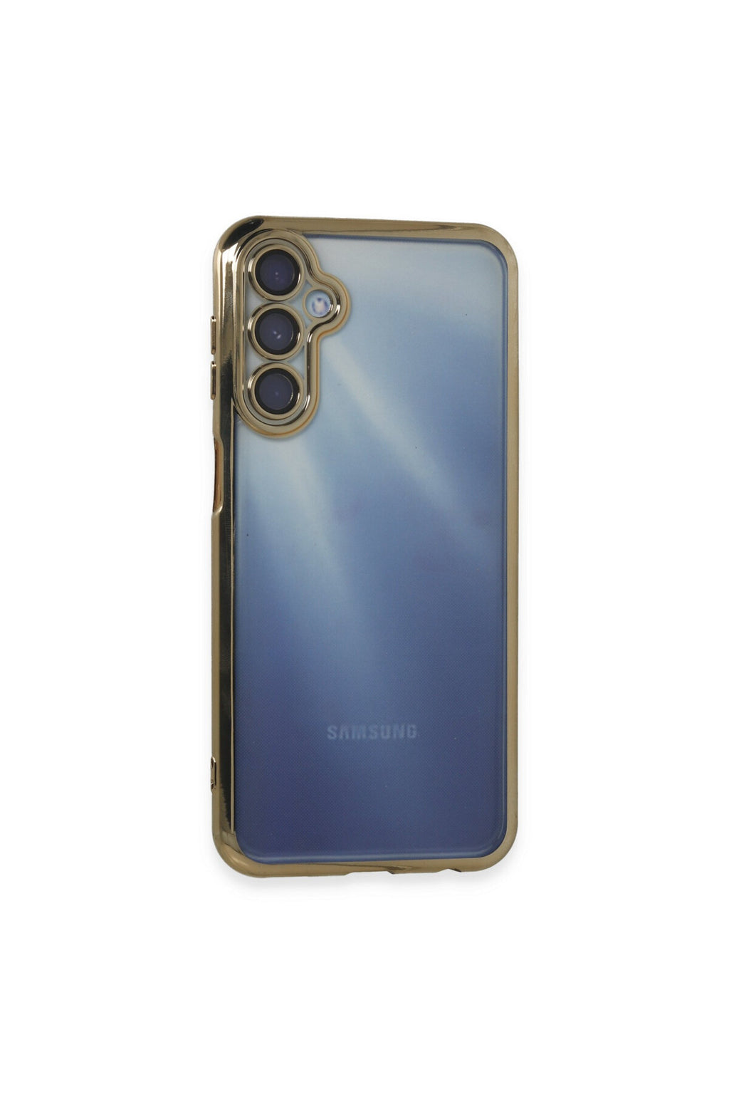 Samsung Galaxy A25 5G Uyumlu Kılıf Lensli Silikon - Gold