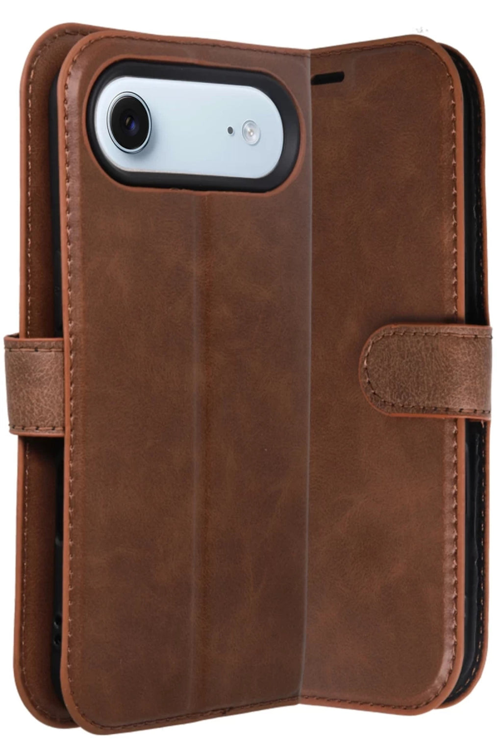 Apple iPhone 17 Air Uyumlu Trend S Plus Kapaklı Kılıf - Taba