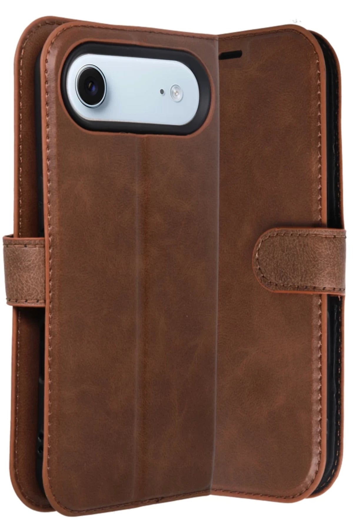 Apple iPhone 17 Air Uyumlu Trend S Plus Kapaklı Kılıf - Taba