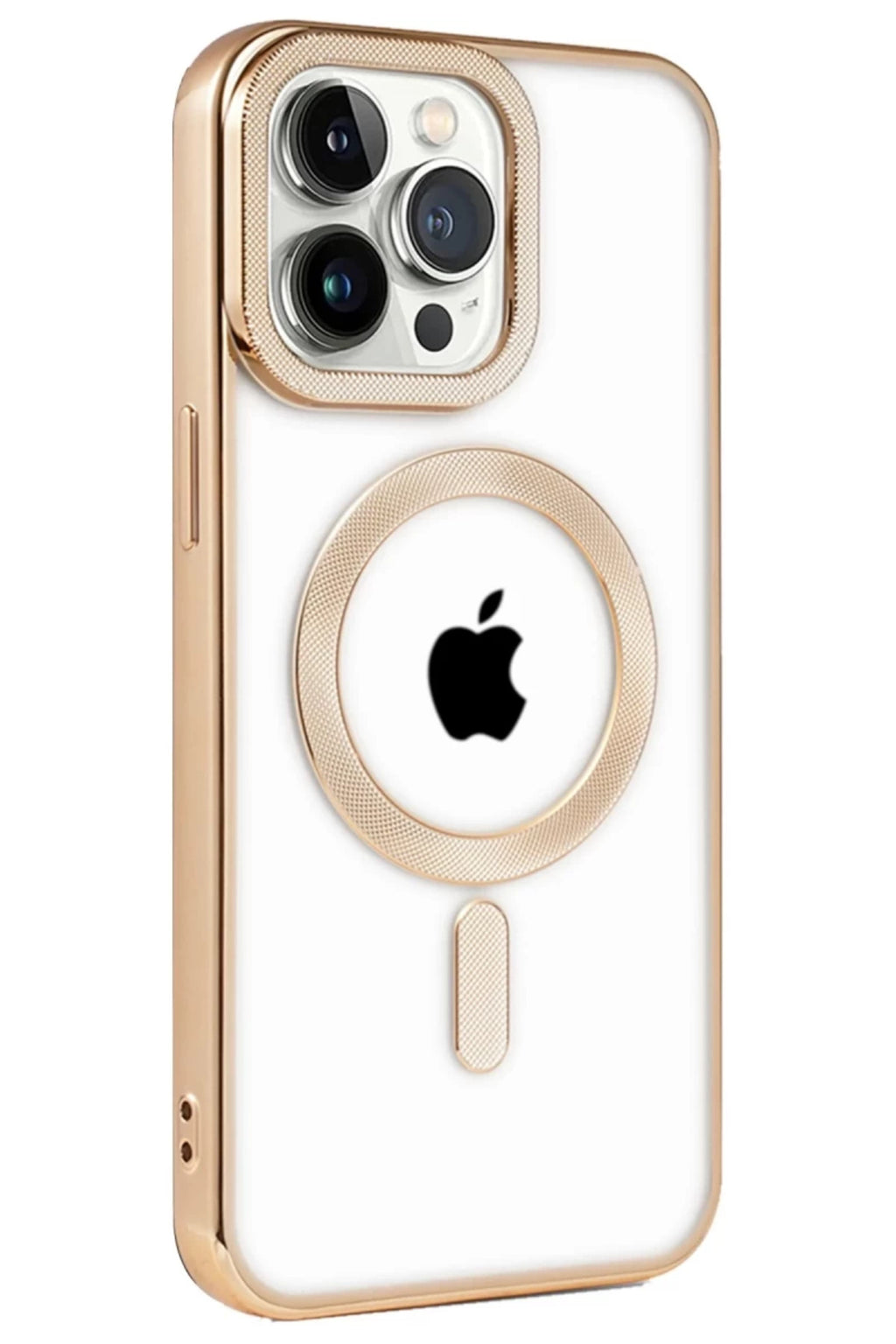 Apple iPhone 14 Pro Uyumlu Kılıf Kronos Magsafe Kapak - Gold