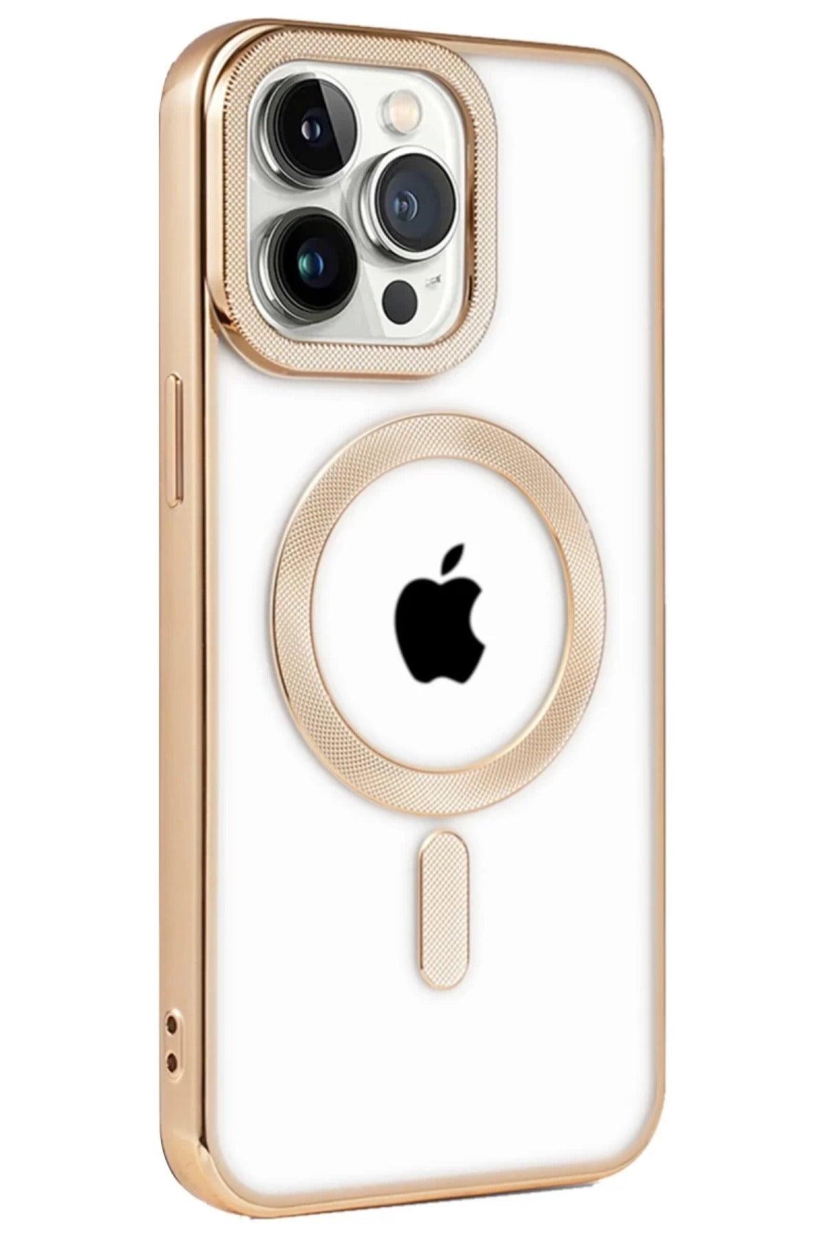 Apple iPhone 14 Pro Uyumlu Kılıf Kronos Magsafe Kapak - Gold