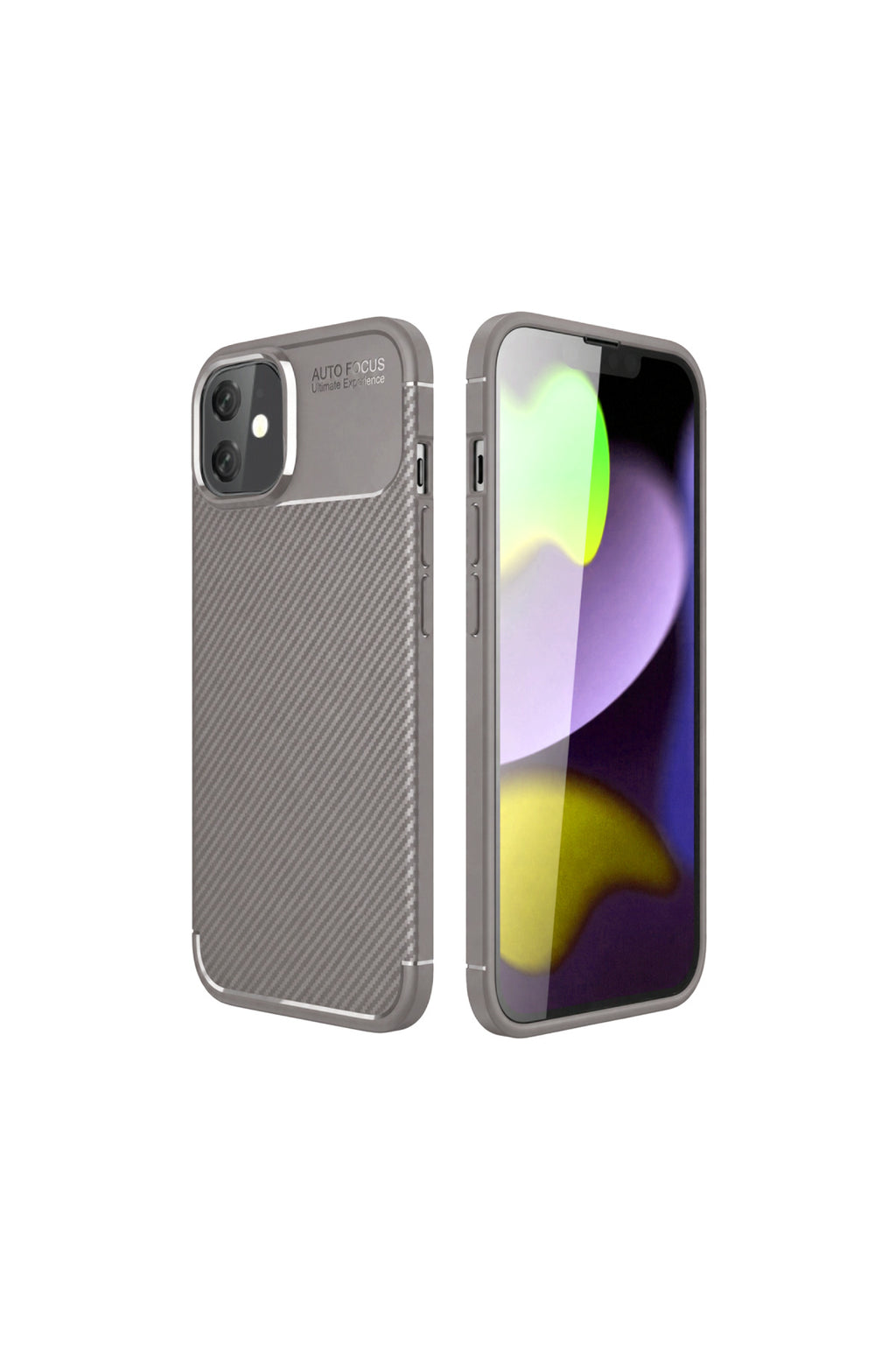 Apple iPhone 11 Uyumlu Kılıf Auto Focus Karbon Kapak - Gri