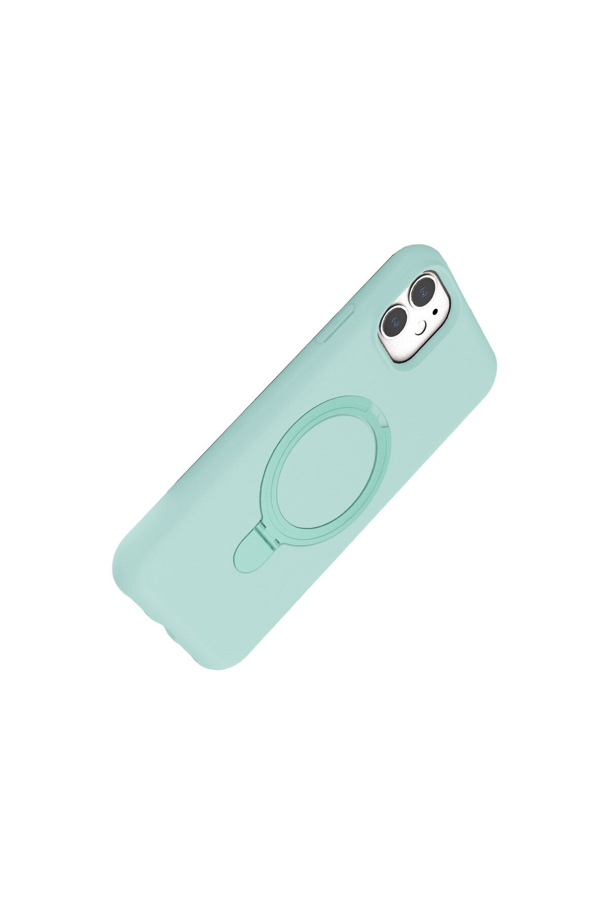 Apple iPhone 11 Uyumlu Regal Magsafe Standlı Kapak - Su Yeşili
