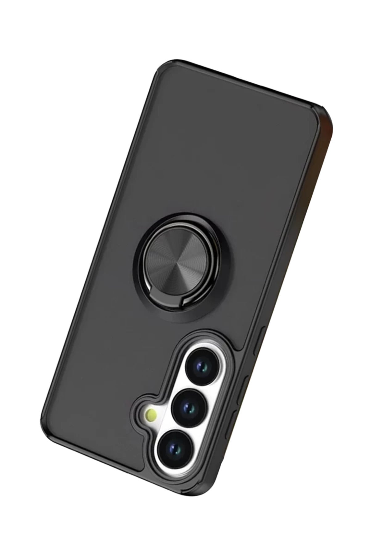 Samsung Galaxy S26 Uyumlu Montreal Yüzüklü Silikon Kapak - Siyah