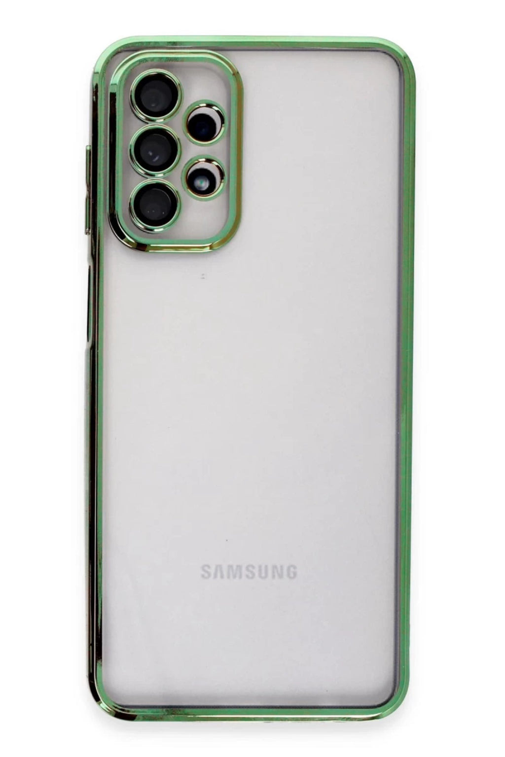Samsung Galaxy A23 4G Uyumlu Kılıf Lensli Silikon - Yeşil