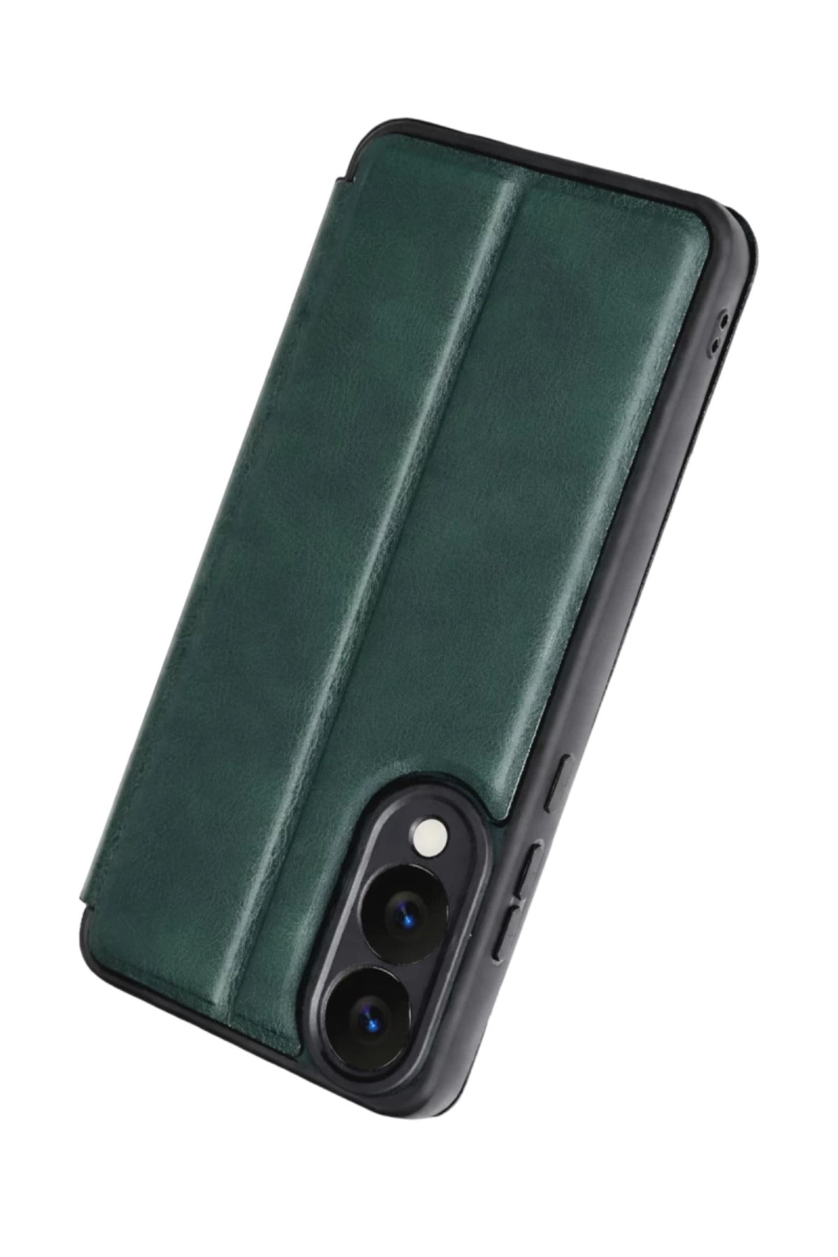 Samsung Galaxy S25 Uyumlu Edge Flip Cover - Koyu Yeşil