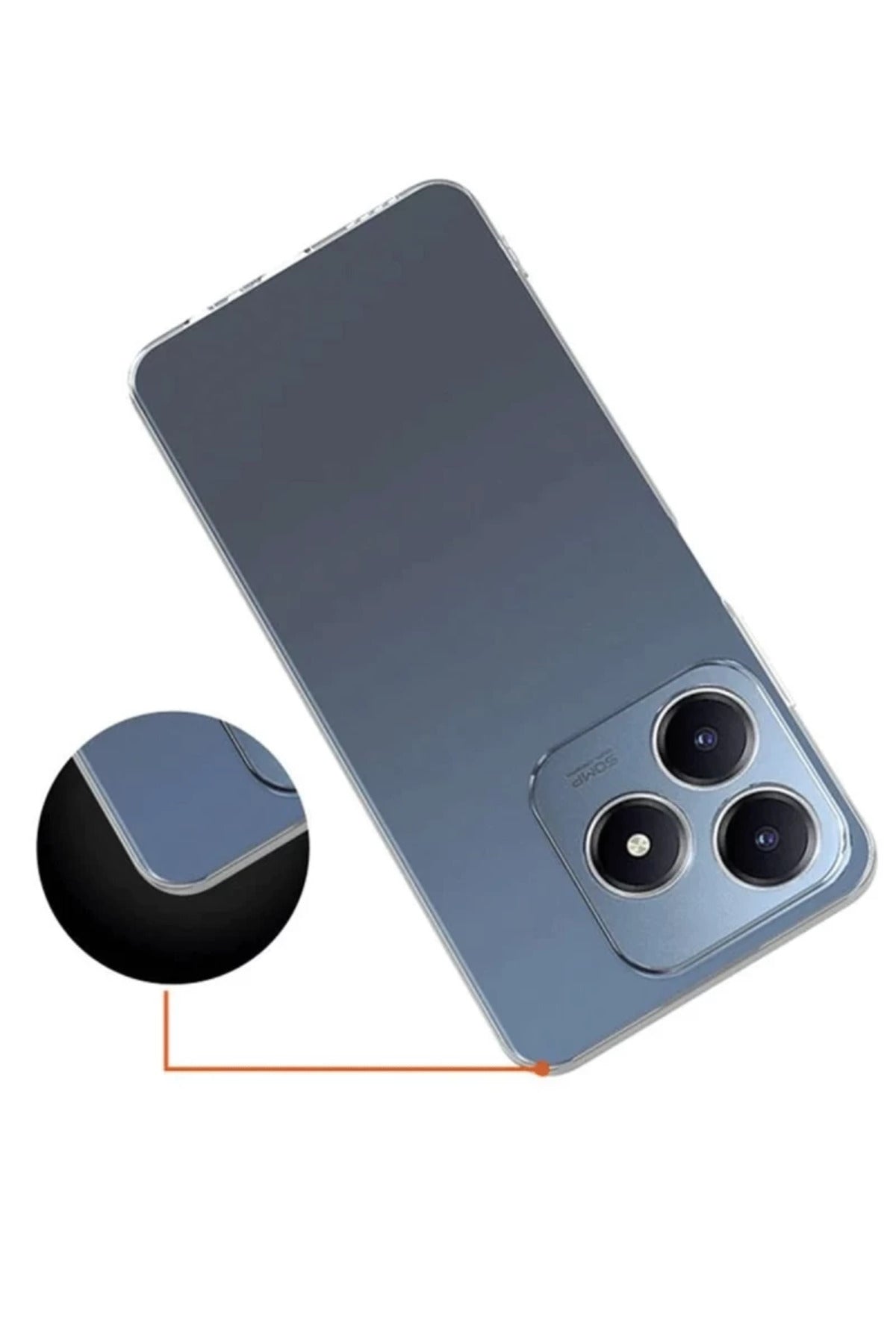 Realme C61 Uyumlu Kılıf Lüx Şeffaf Silikon