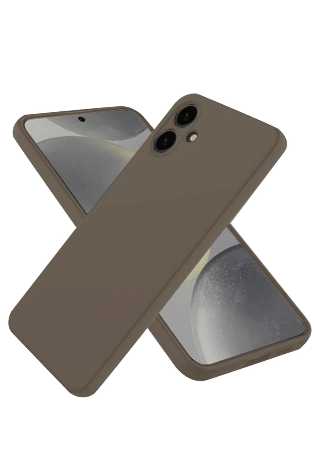 Samsung Galaxy A06 Uyumlu Kılıf First Silikon - Kahverengi