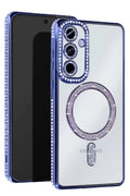 Samsung Galaxy S25 Uyumlu Edge Joke Simli Magneticsafe Kılıf - Mavi