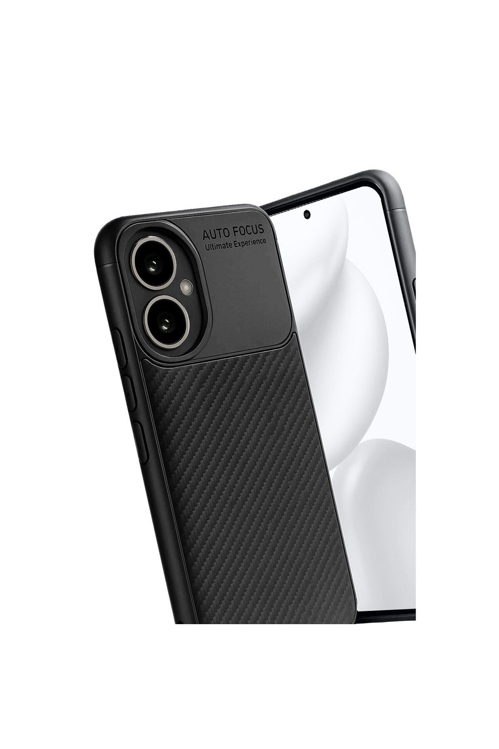 Honor 400 Uyumlu Kılıf Auto Focus Karbon Kapak - Siyah