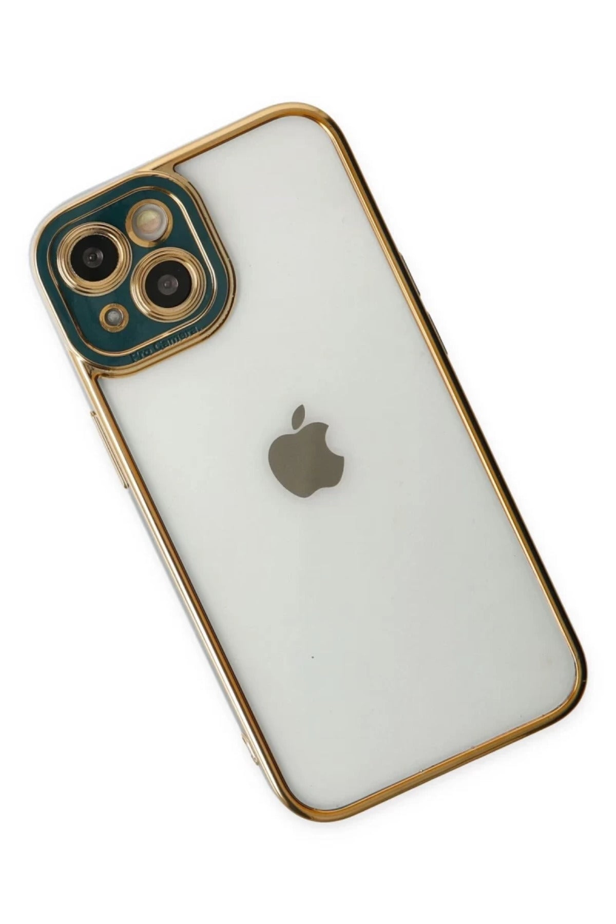 Apple iPhone 14 Plus Uyumlu Kılıf Liva Lens Silikon - Yeşil