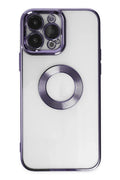 Apple iPhone 14 Pro Uyumlu Kılıf Slot Silikon - Mor