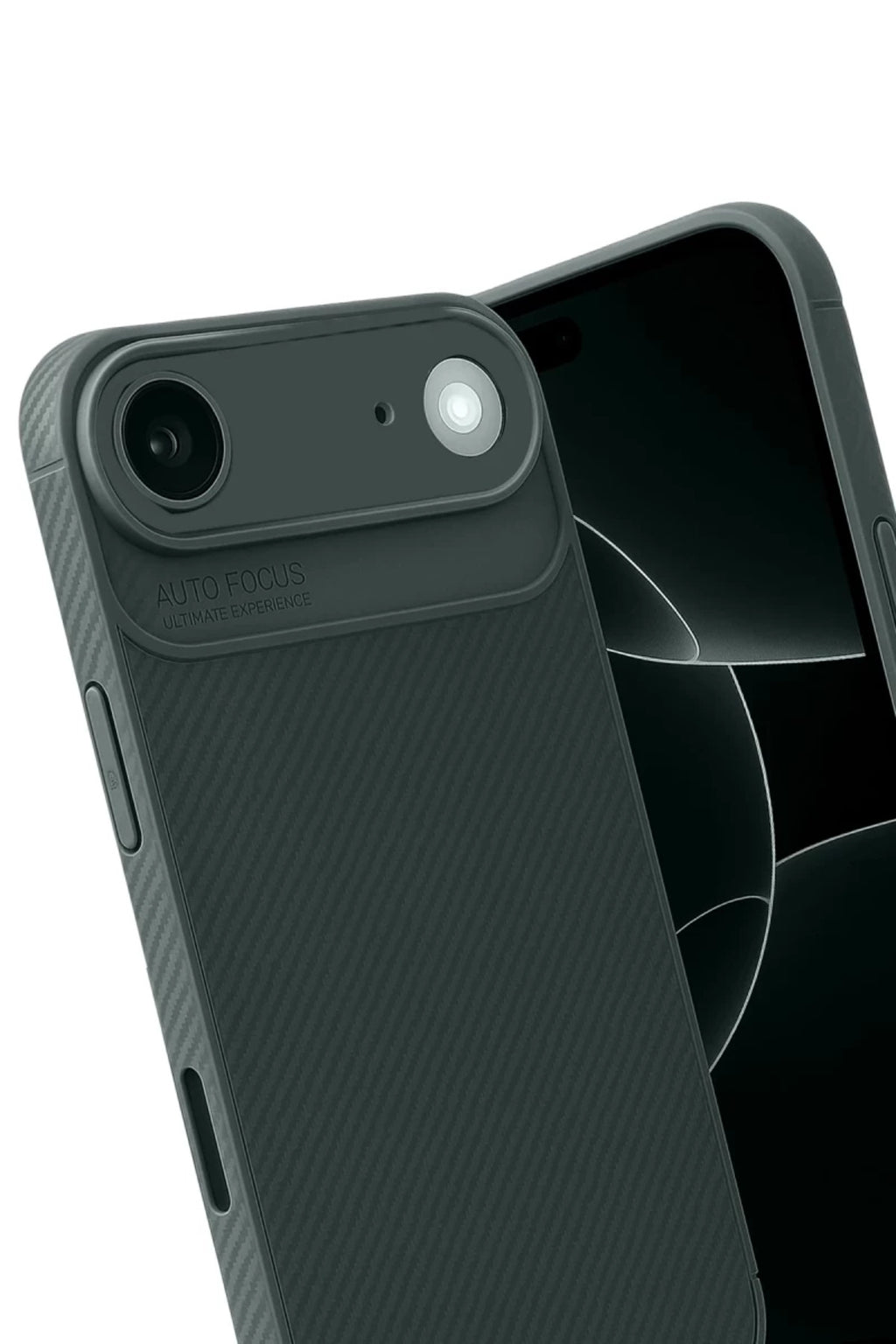 Apple iPhone 17 Air Uyumlu Auto Focus Karbon Kapak - Koyu Yeşil