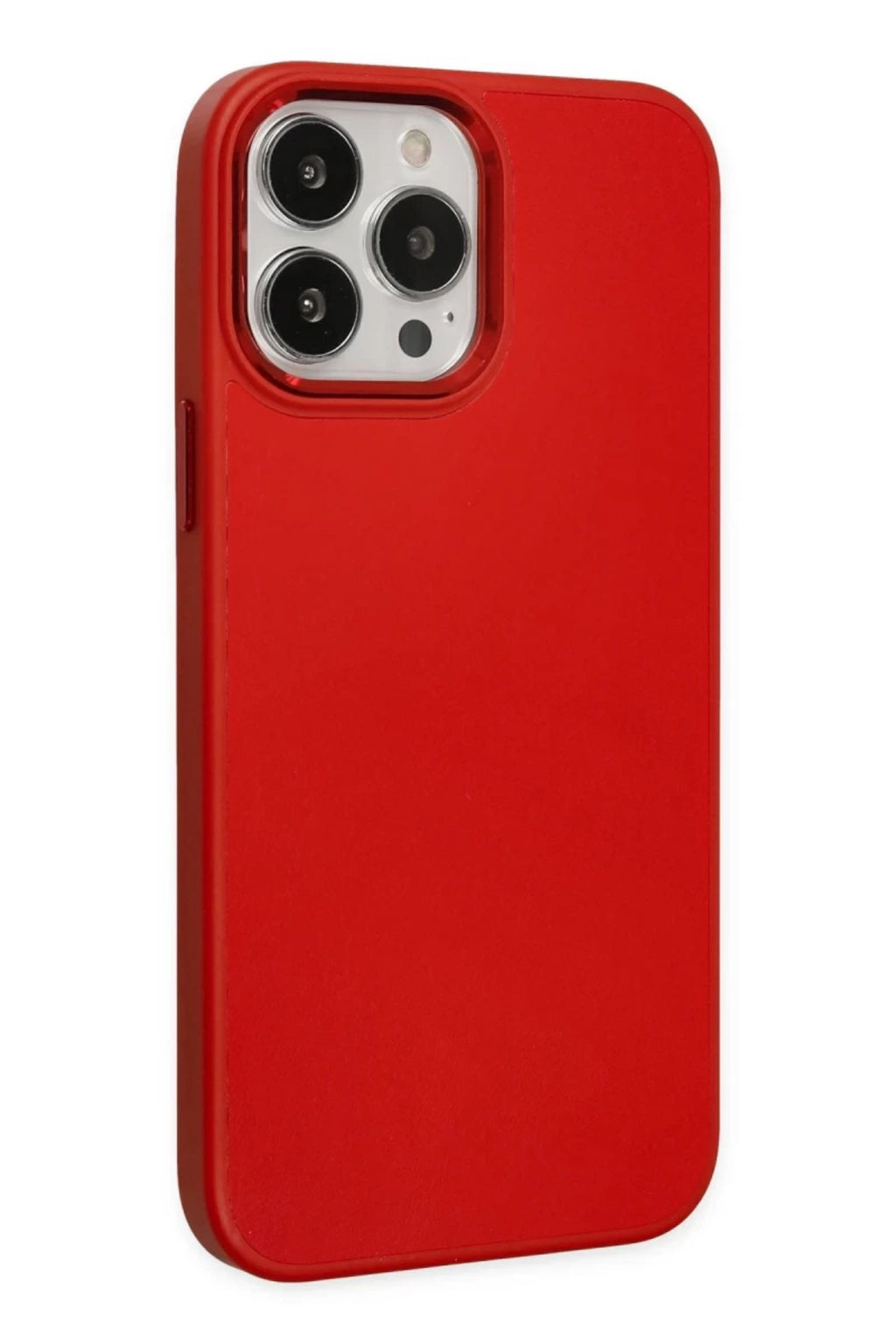 Apple iPhone 13 Pro Uyumlu Kılıf Asya Deri Silikon - Kırmızı