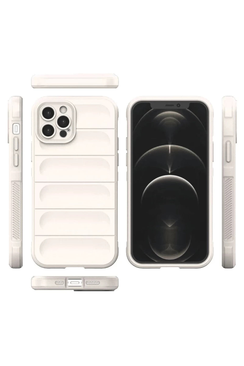 Apple iPhone 12 Pro Uyumlu Kılıf Optimum Silikon - Krem