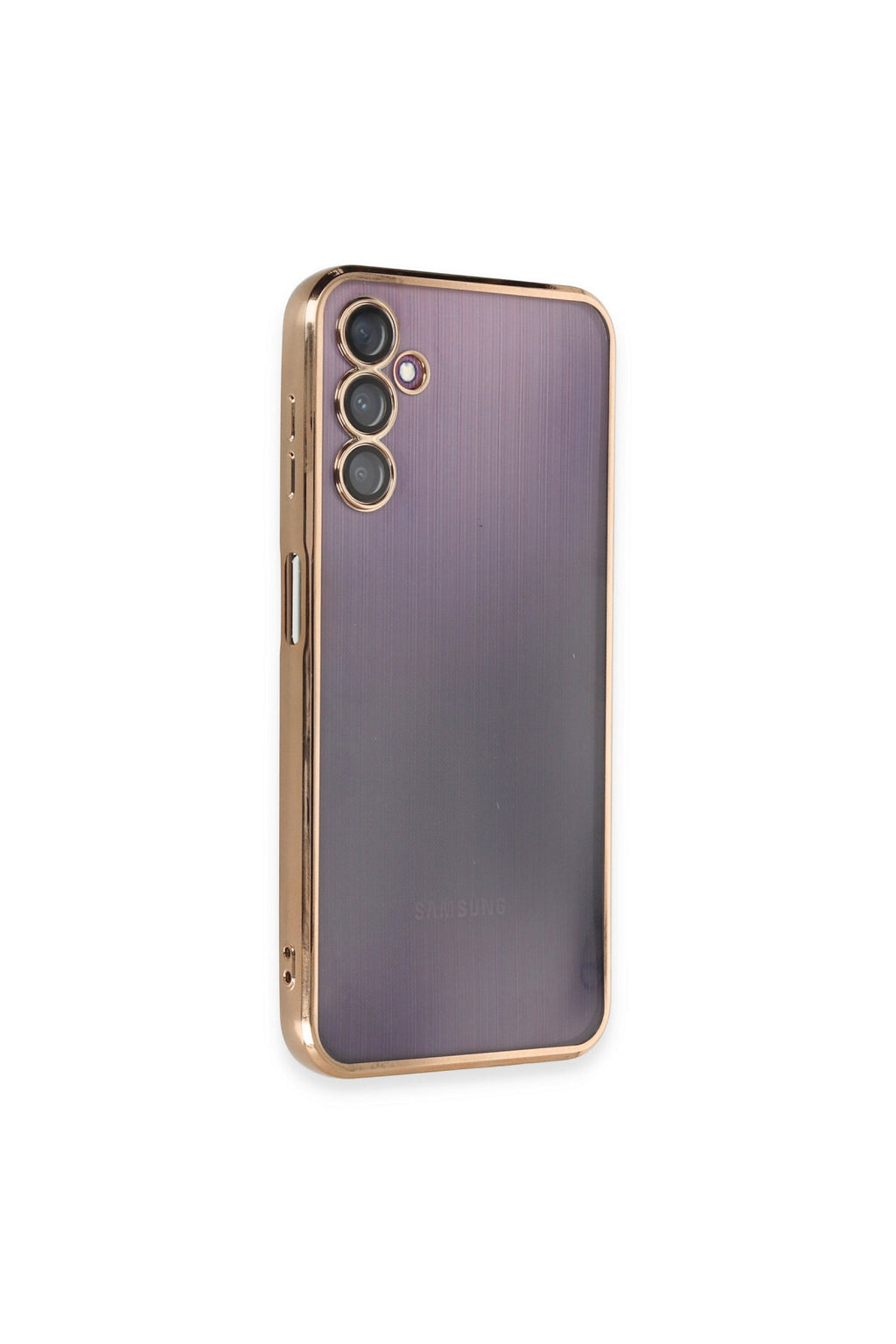Samsung Galaxy A14 4G Uyumlu Kılıf Lensli Silikon - Gold