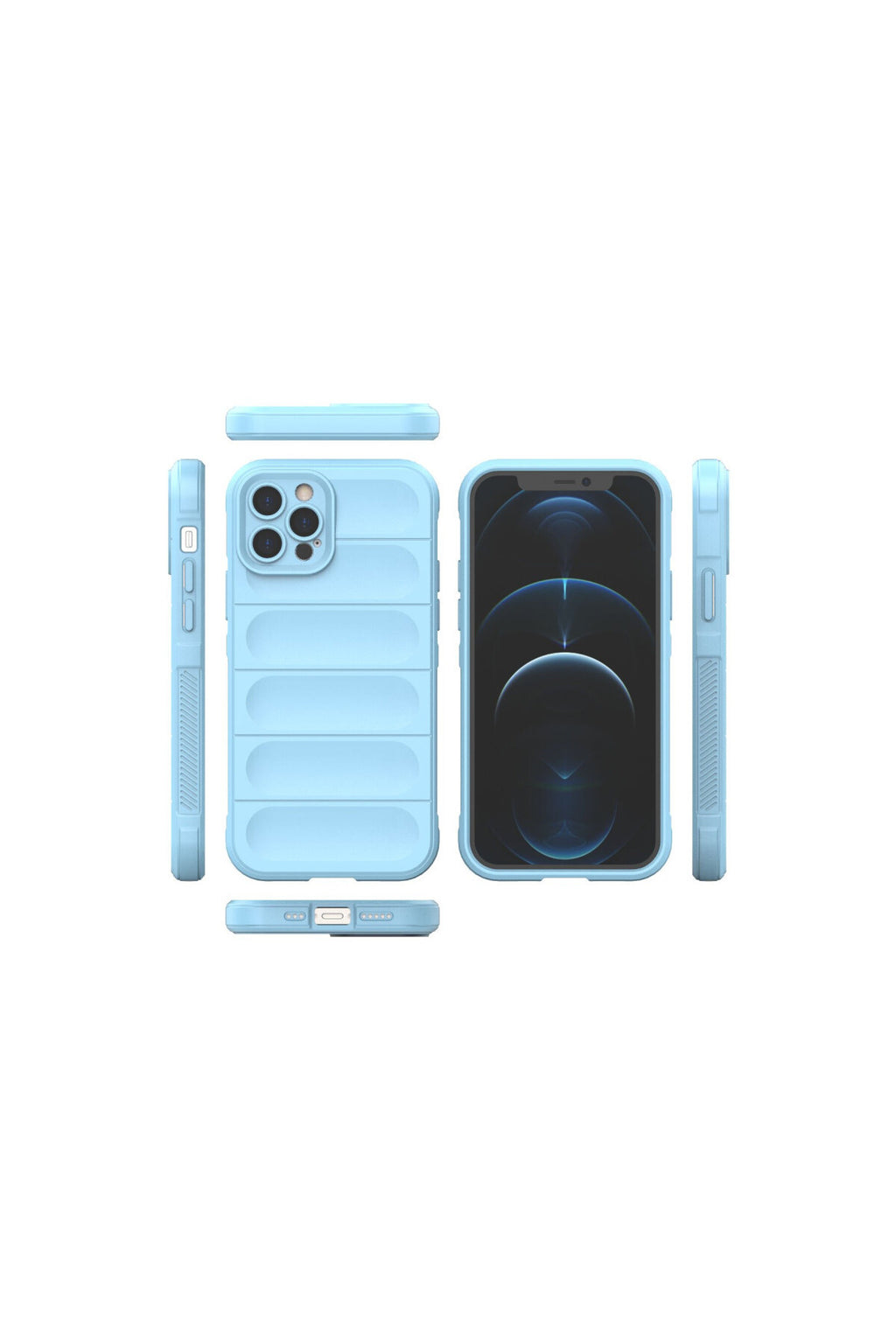 Apple iPhone 12 Pro Uyumlu Kılıf Optimum Silikon - Sky Blue
