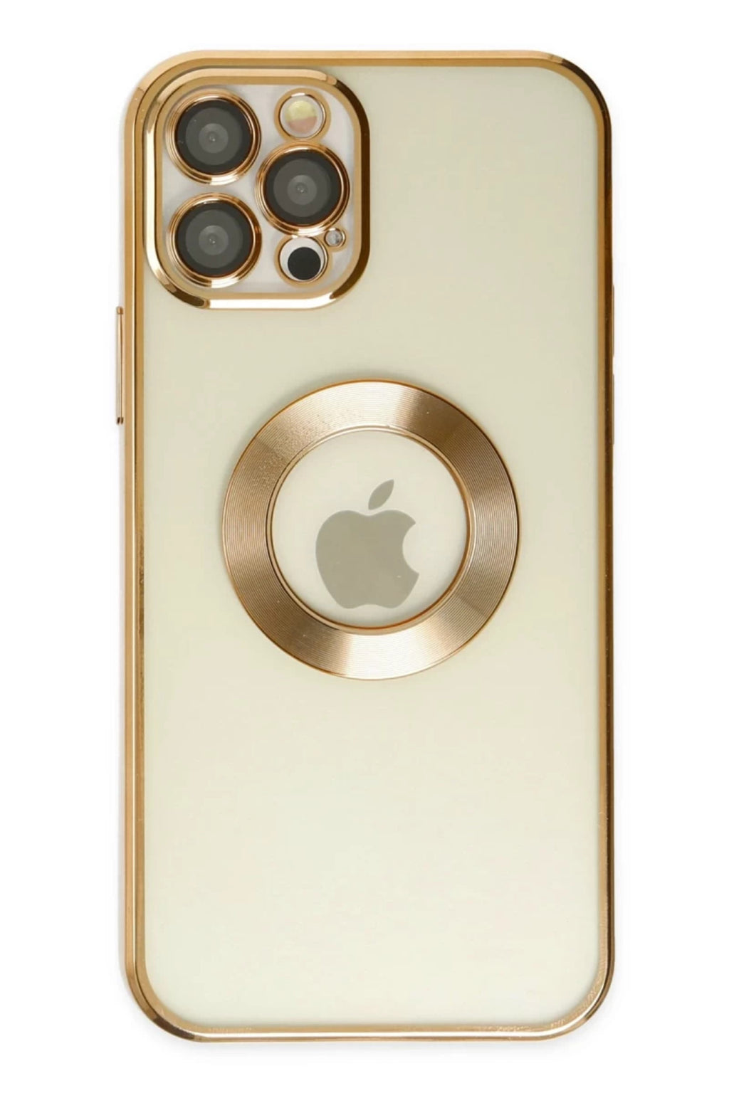 Apple iPhone 12 Pro Uyumlu Kılıf Slot Silikon - Gold