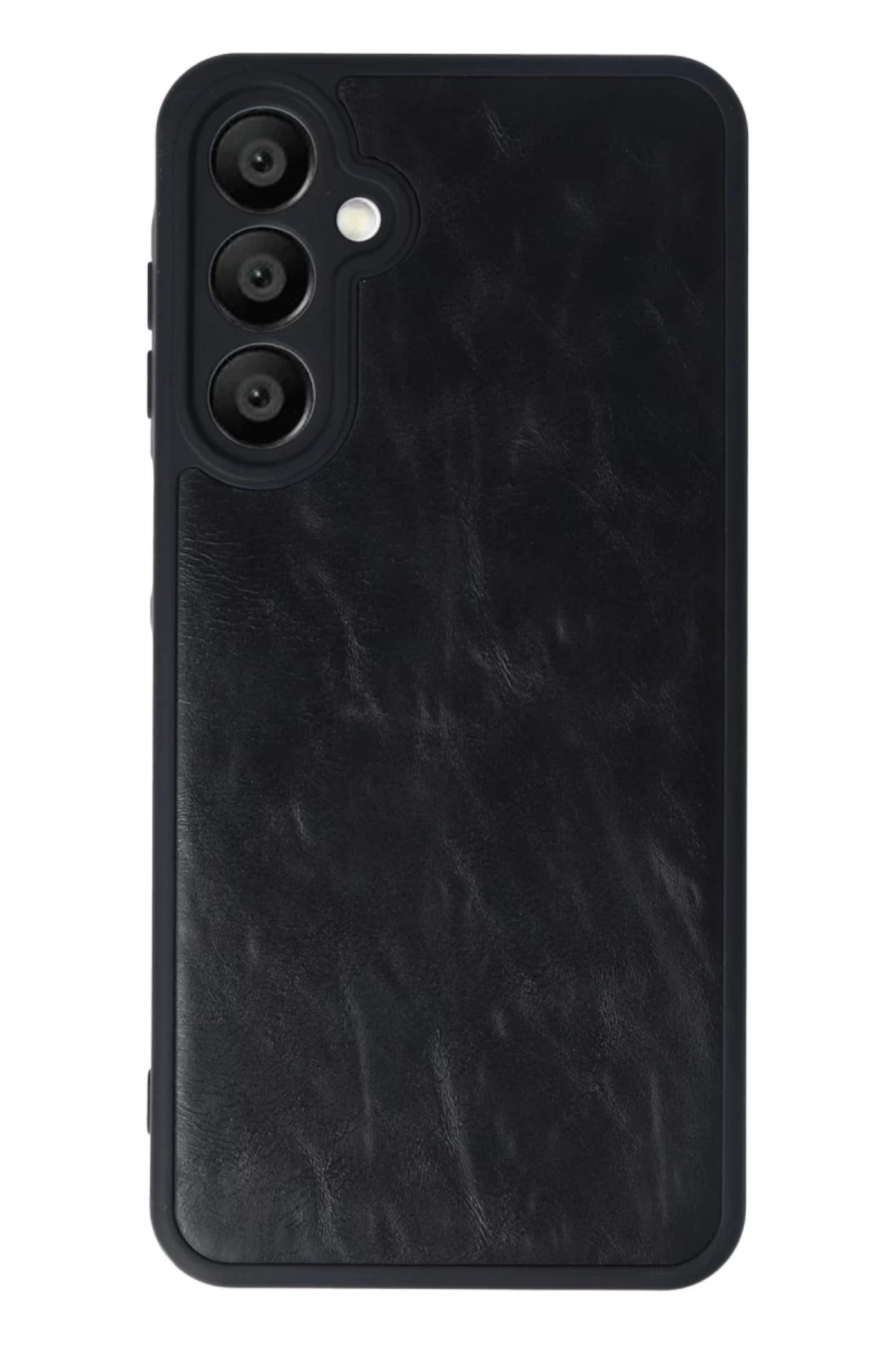 Samsung Galaxy A16 5G Uyumlu Kılıf Aras Deri Kapak - Siyah