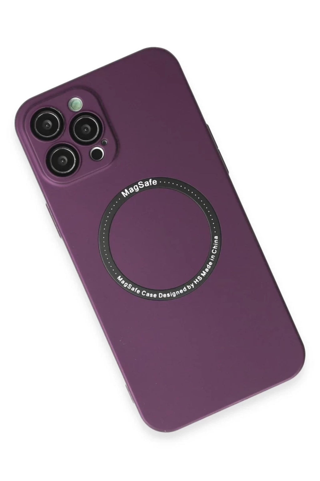 Apple iPhone 12 Pro Uyumlu Kılıf Jack Magneticsafe Lens Silikon - Mürdüm