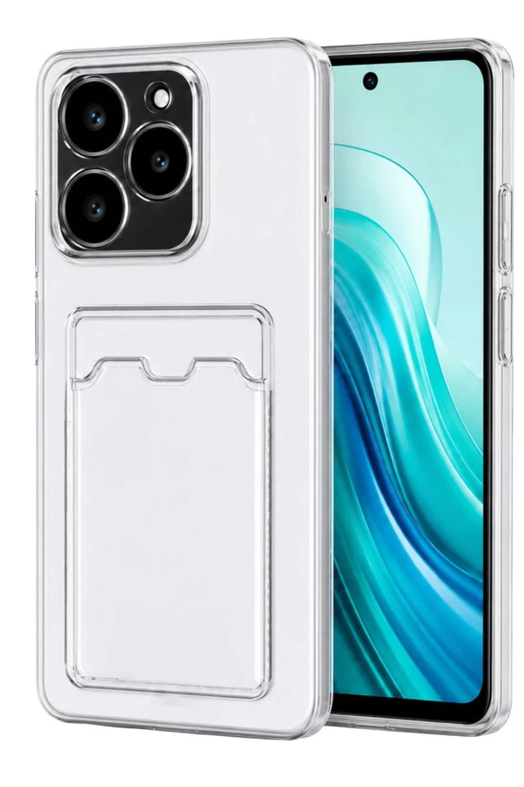 Realme C61 Uyumlu Kılıf Kart Şeffaf Silikon - Şeffaf