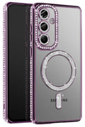 Samsung Galaxy S26 Plus Uyumlu Joke Simli Magneticsafe Kılıf - Derin Mor