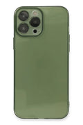 Apple iPhone 13 Pro Uyumlu Kılıf Fly Lens Silikon - Yeşil