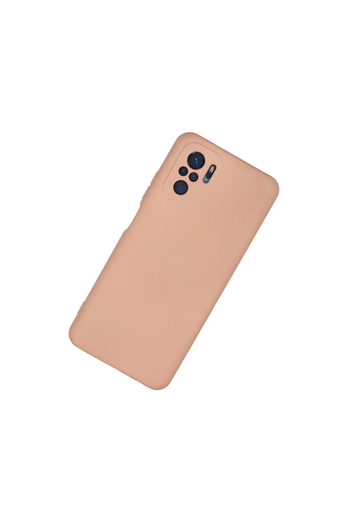 Xiaomi Redmi Note 10 Uyumlu Kılıf Nano içi Kadife Silikon - Pudra