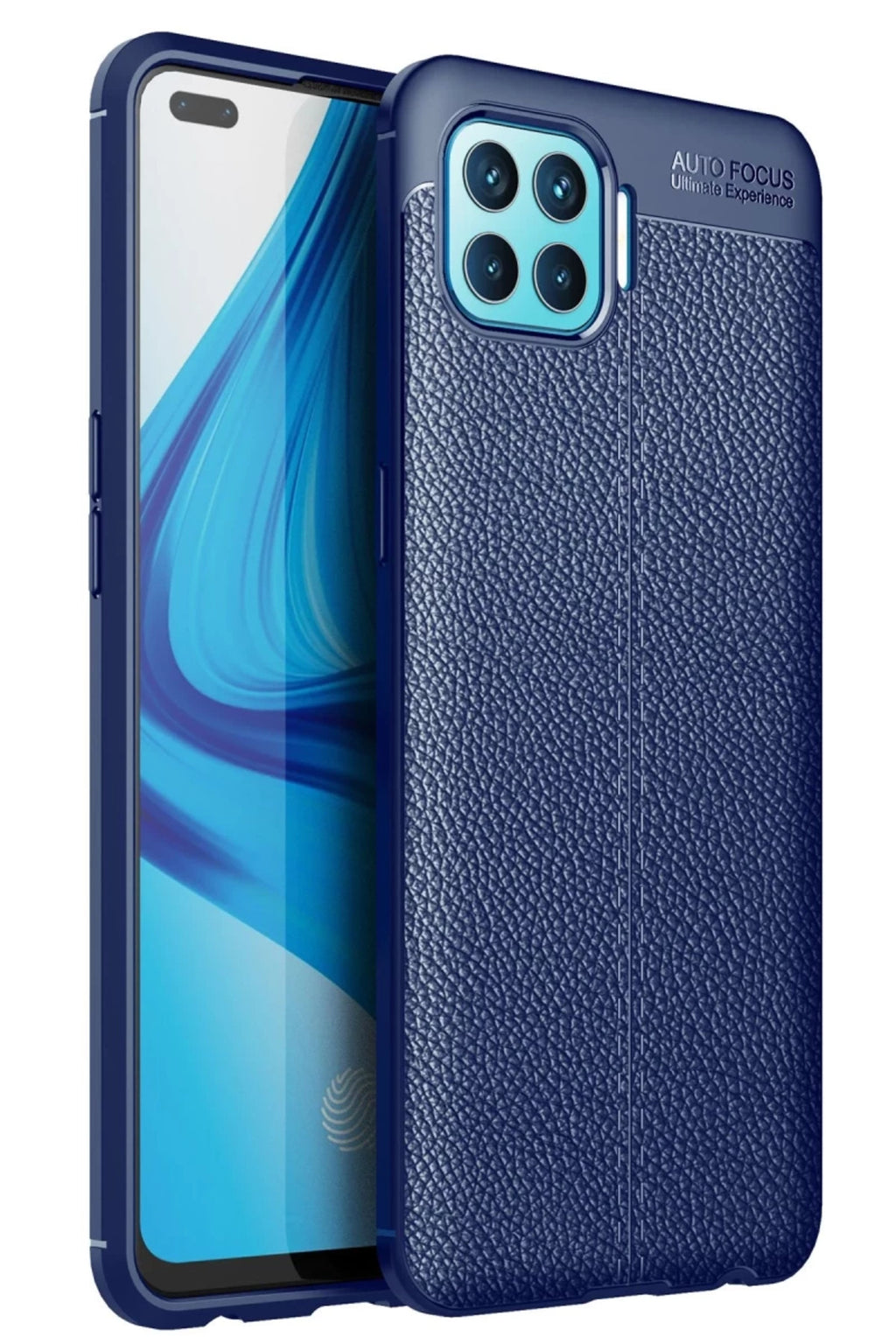 Oppo Reno 4 Lite Uyumlu Kılıf Auto Focus Kapak - Lacivert